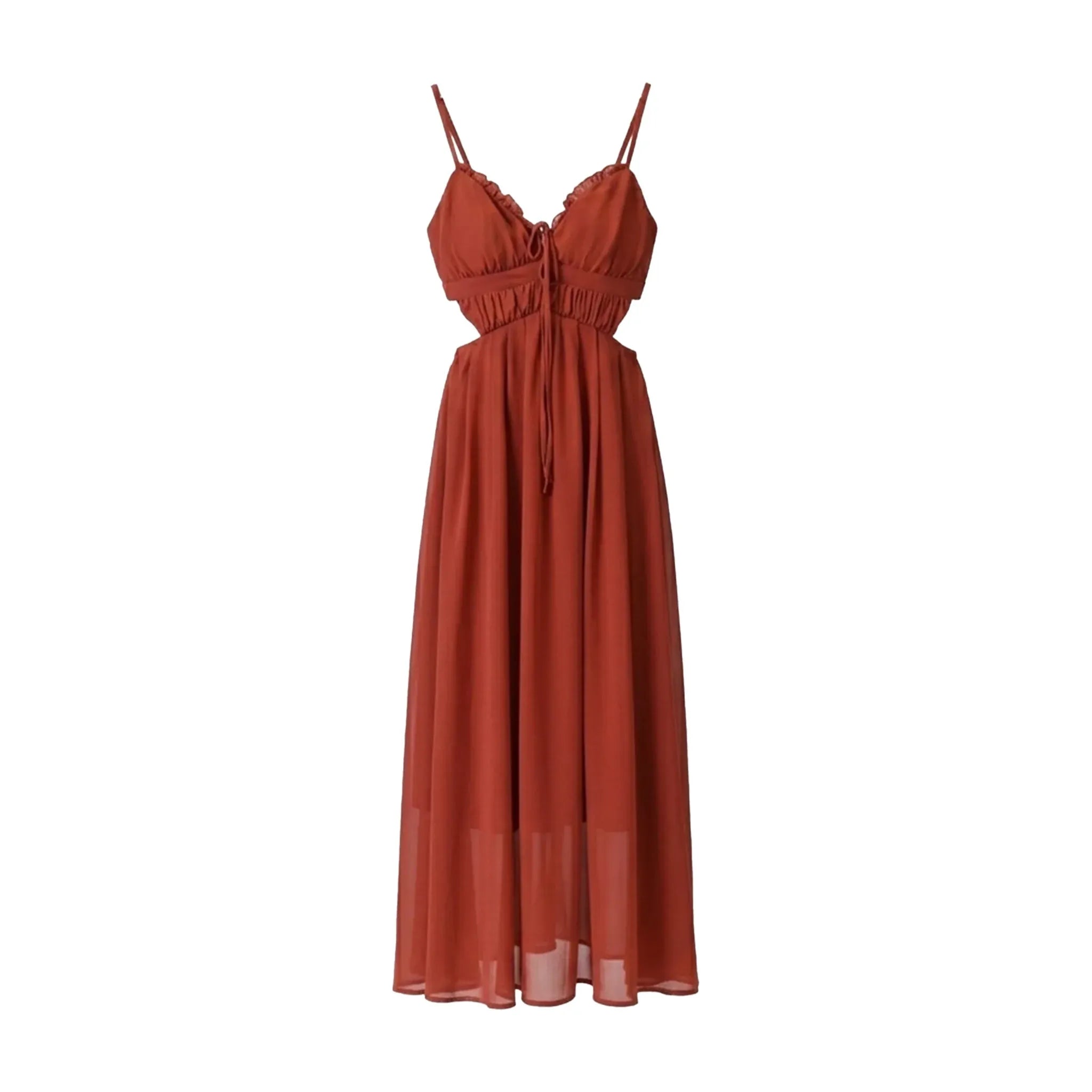 Alluring Deep Red Long Dress