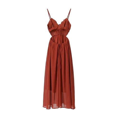 Alluring Deep Red Long Dress