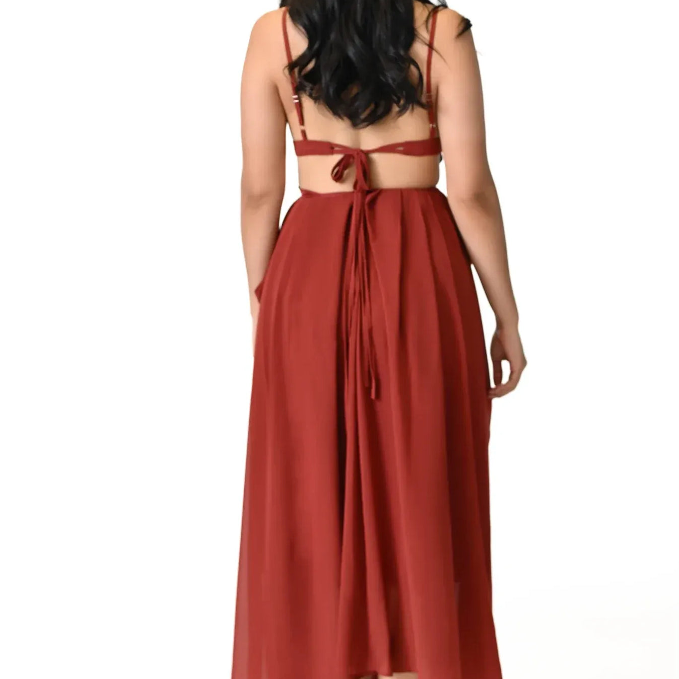 Alluring Deep Red Long Dress