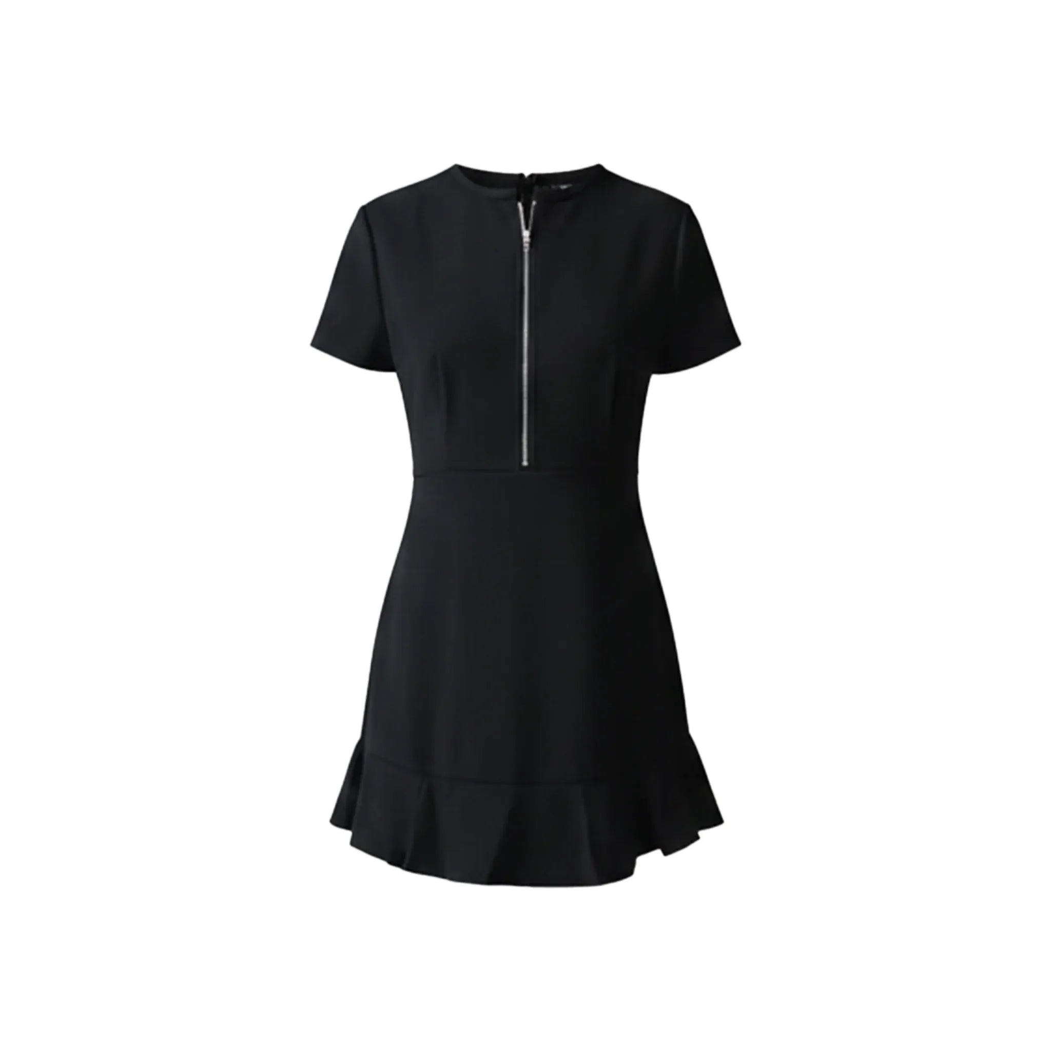 Black Zip Up Mini Dress