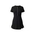Black Zip Up Mini Dress