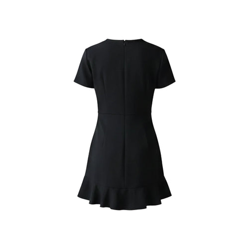 Black Zip Up Mini Dress