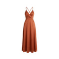 Elegant Burnt Amber Camisole Dress