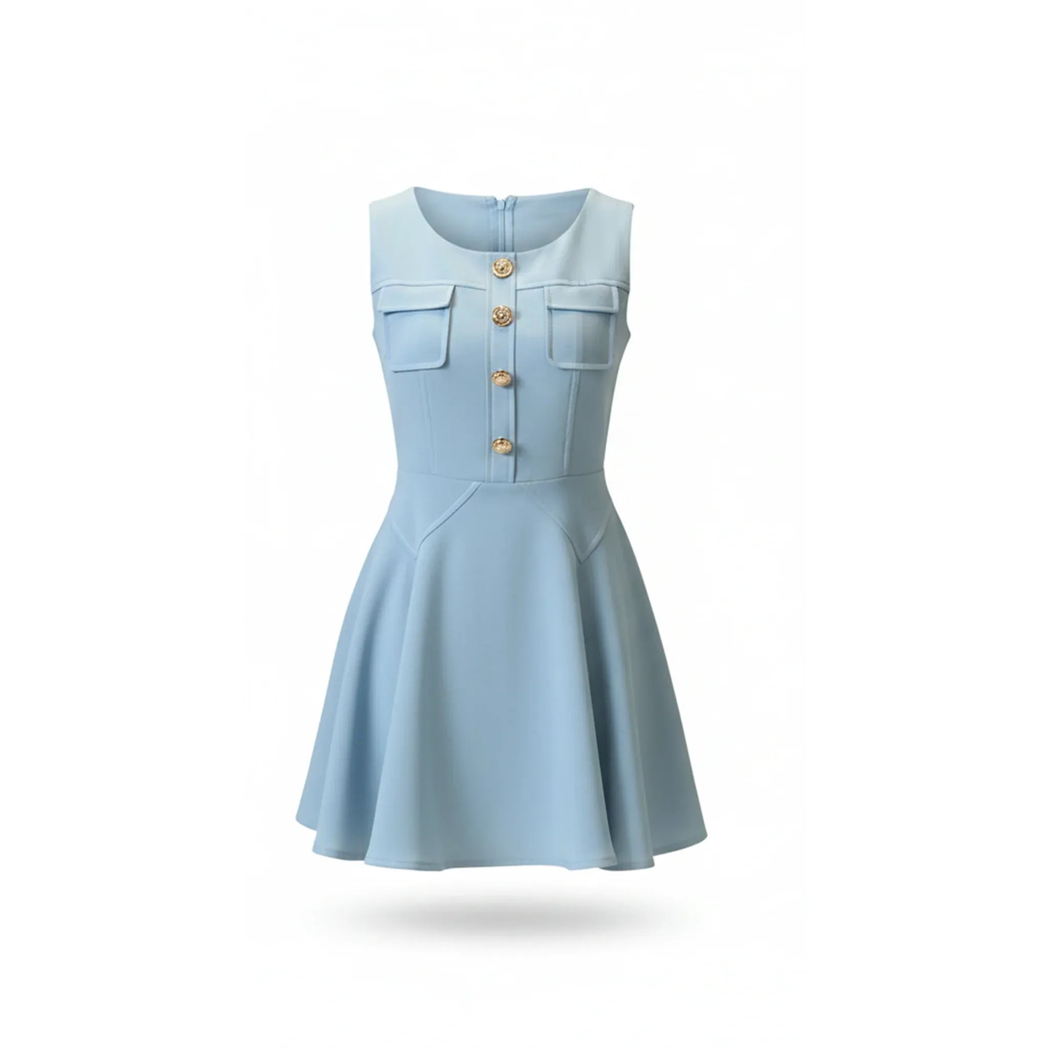 Fitted Flared Mini Dress