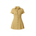 Gold Mustard Mini Dress
