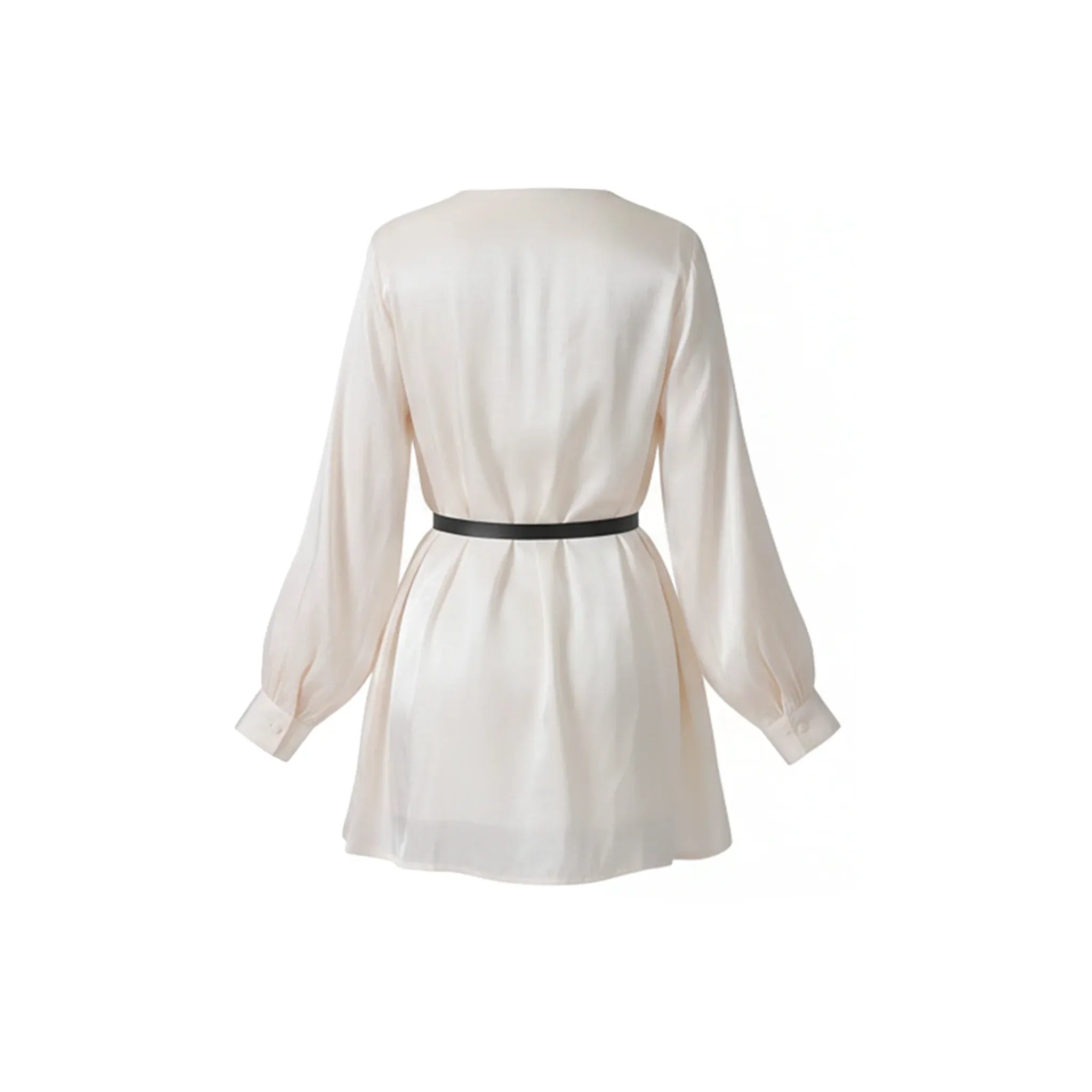 Ivory Satin Cut Out Mini Dress