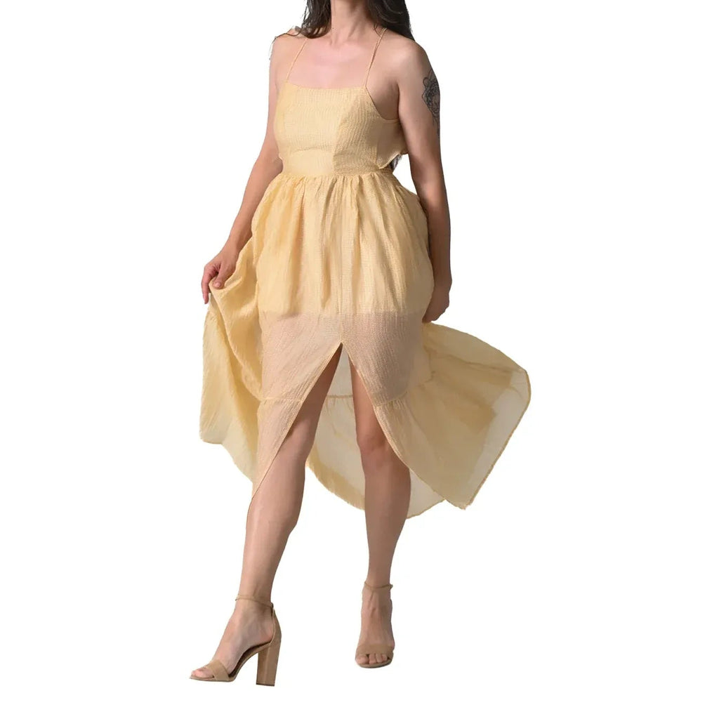 Light Gold Midi Dress