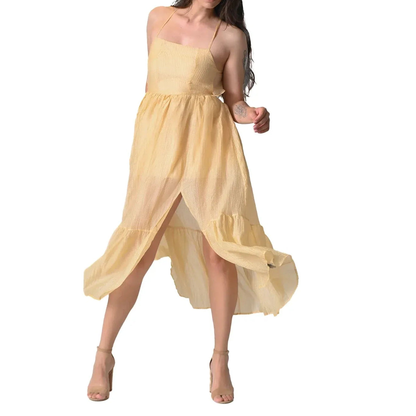 Light Gold Midi Dress