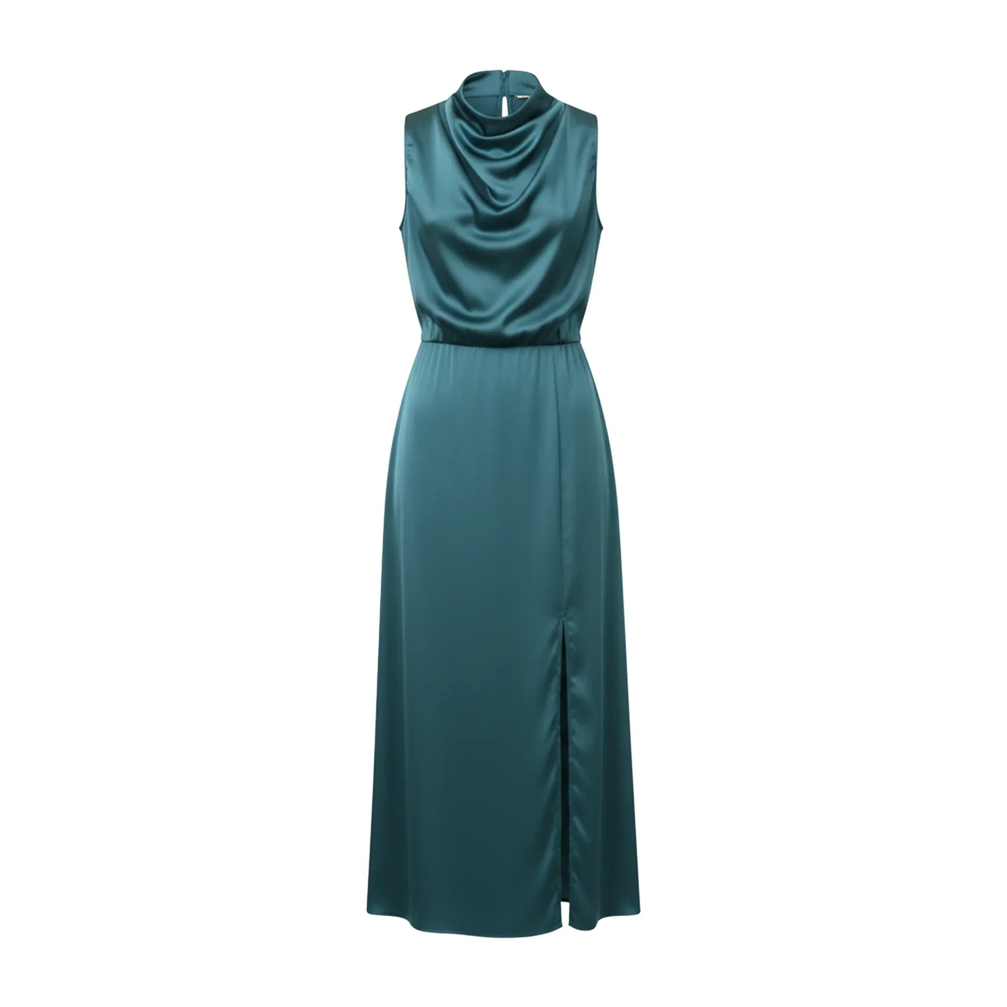 Olive Satin Slip Dress