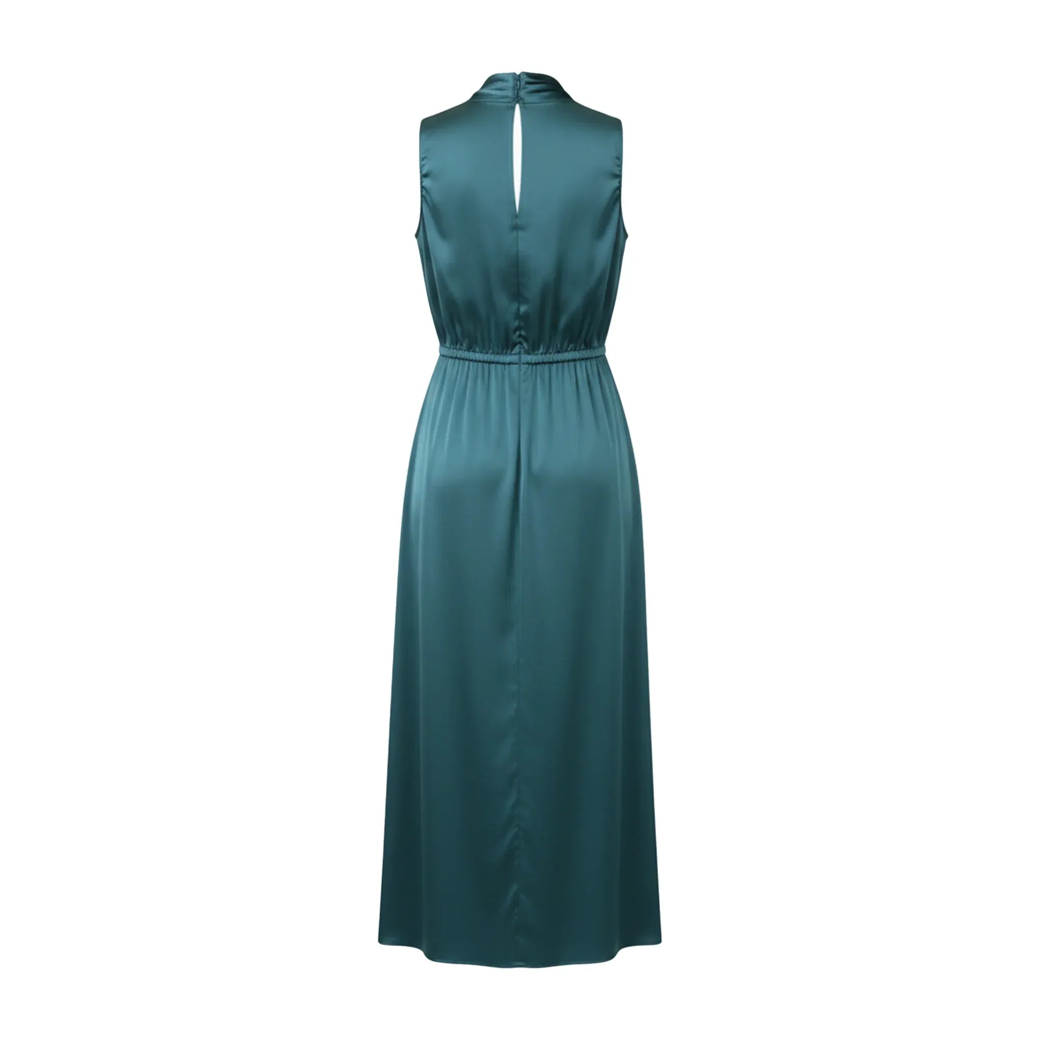 Olive Satin Slip Dress