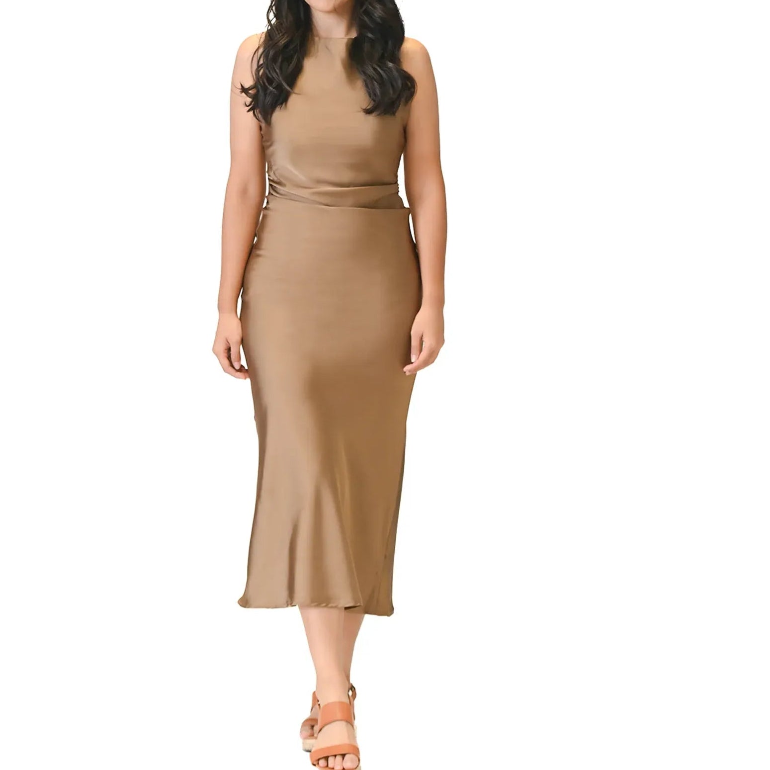 One Shoulder Satin Gown