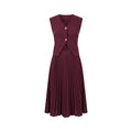 Pleated Midi Skirt Set